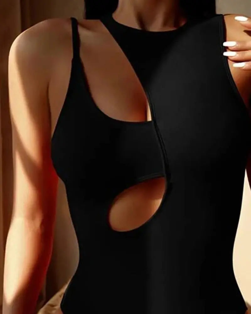 Cutout Front One Piece Swimsuit