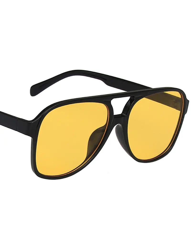 1Pair Flat Top Tinted Sunglasses