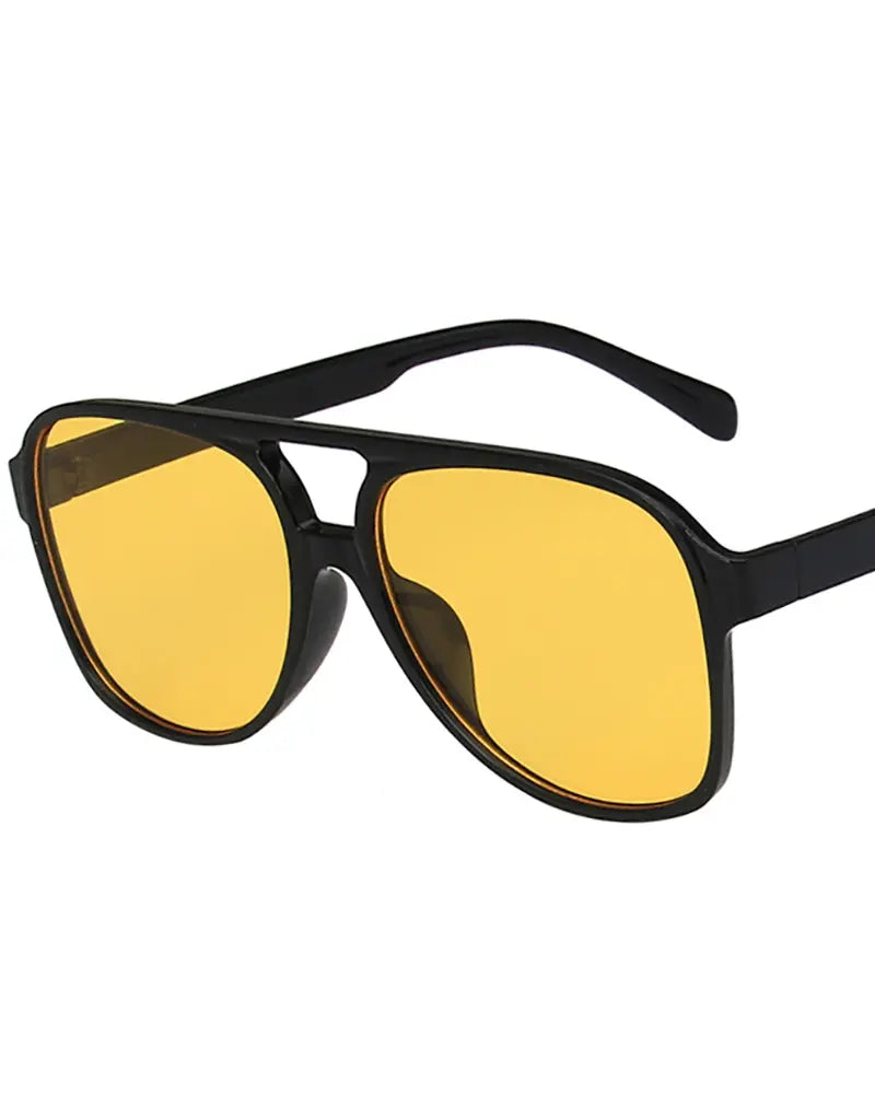 1Pair Flat Top Tinted Sunglasses