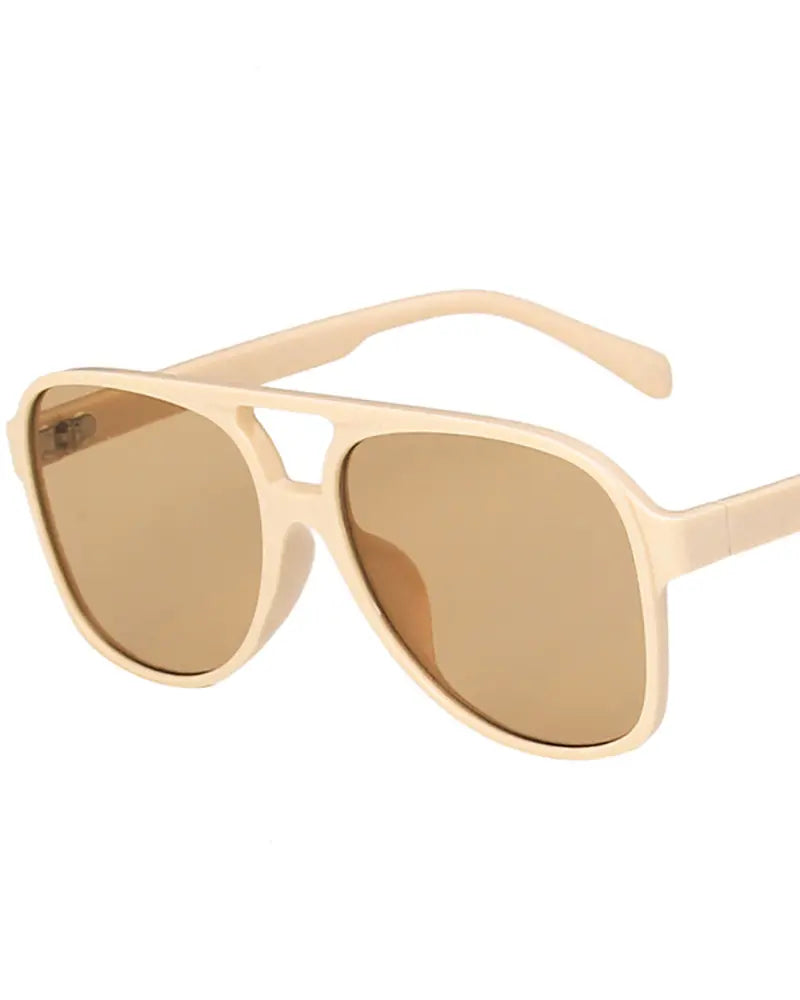 1Pair Flat Top Tinted Sunglasses