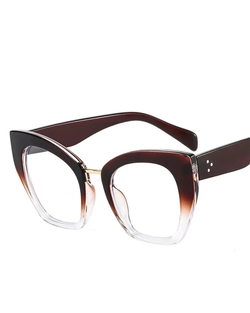 1Pair Retro Cat Eye Frame Anti Blue Light Eyeglasses