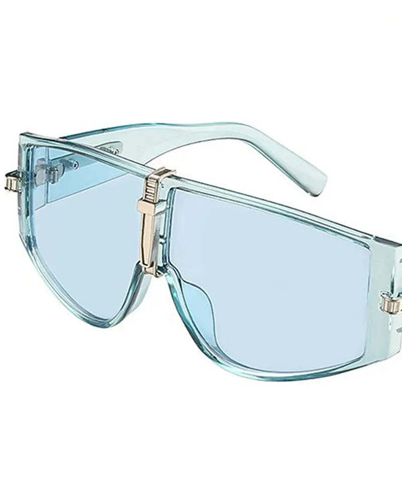 1Pair Flat Top Square Frame Gradient Sunglasses