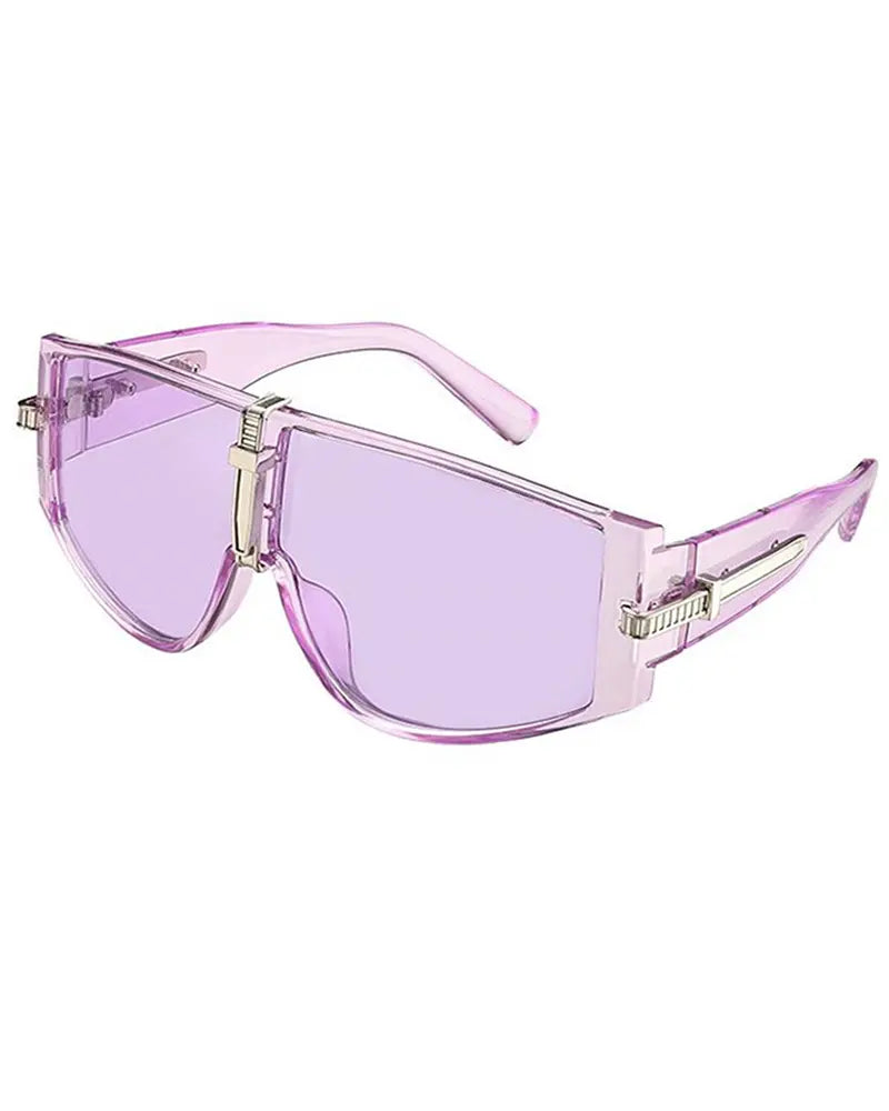 1Pair Flat Top Square Frame Gradient Sunglasses