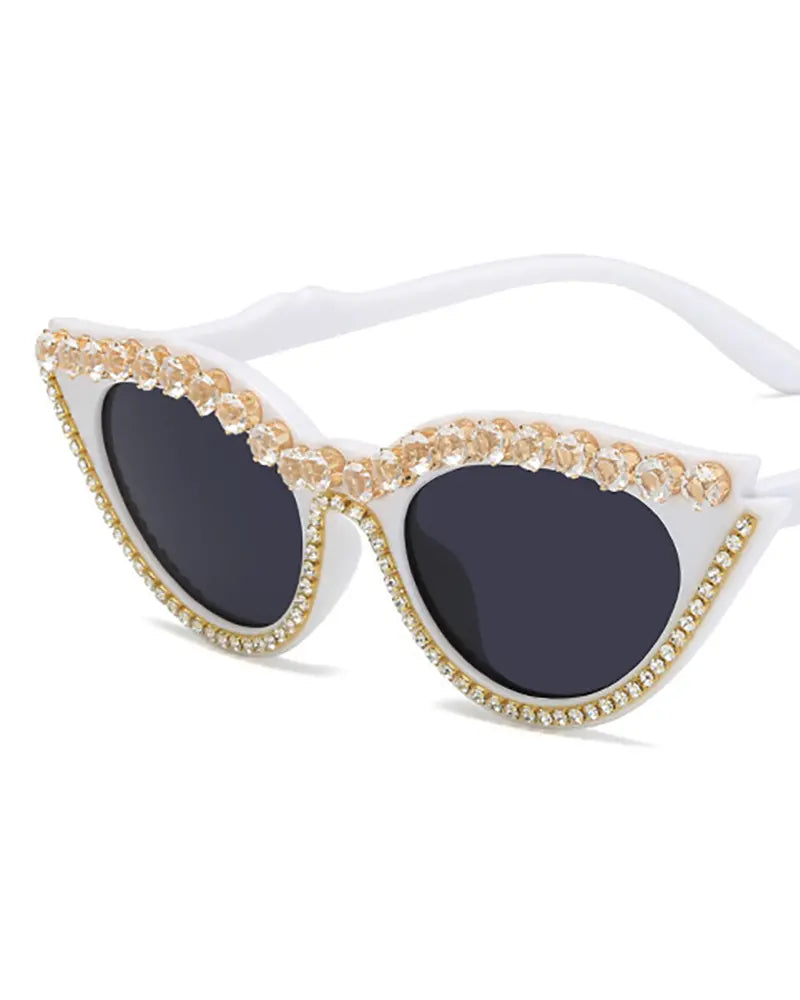 1 Pair Rhinestone Cat Eye Frame Sunglasses