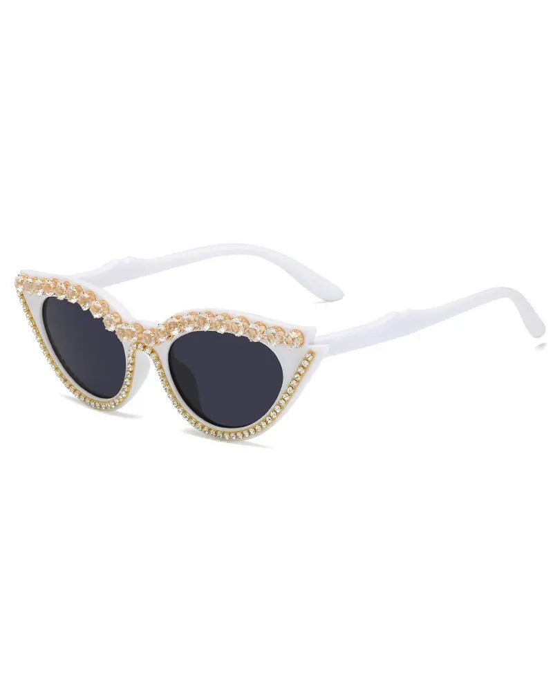 1 Pair Rhinestone Cat Eye Frame Sunglasses