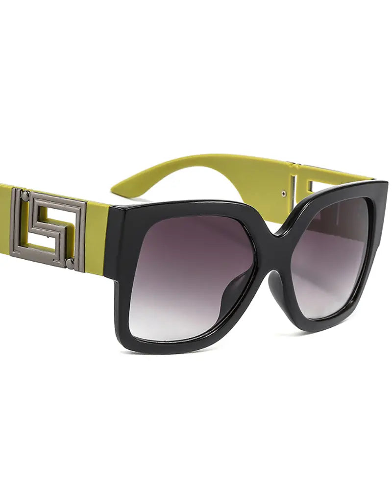 1Pair Hollow Out Square Frame Sunglasses