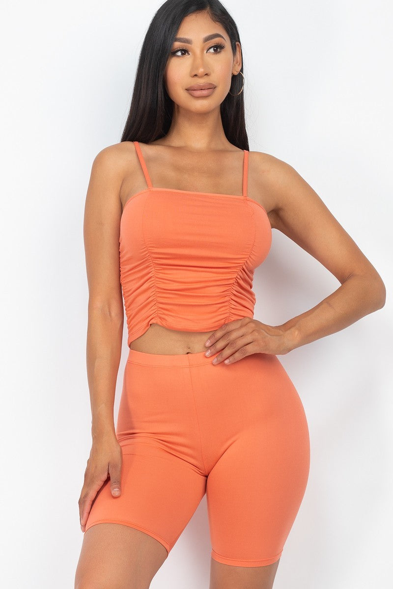 Sleeveless Top And Biker Short sets