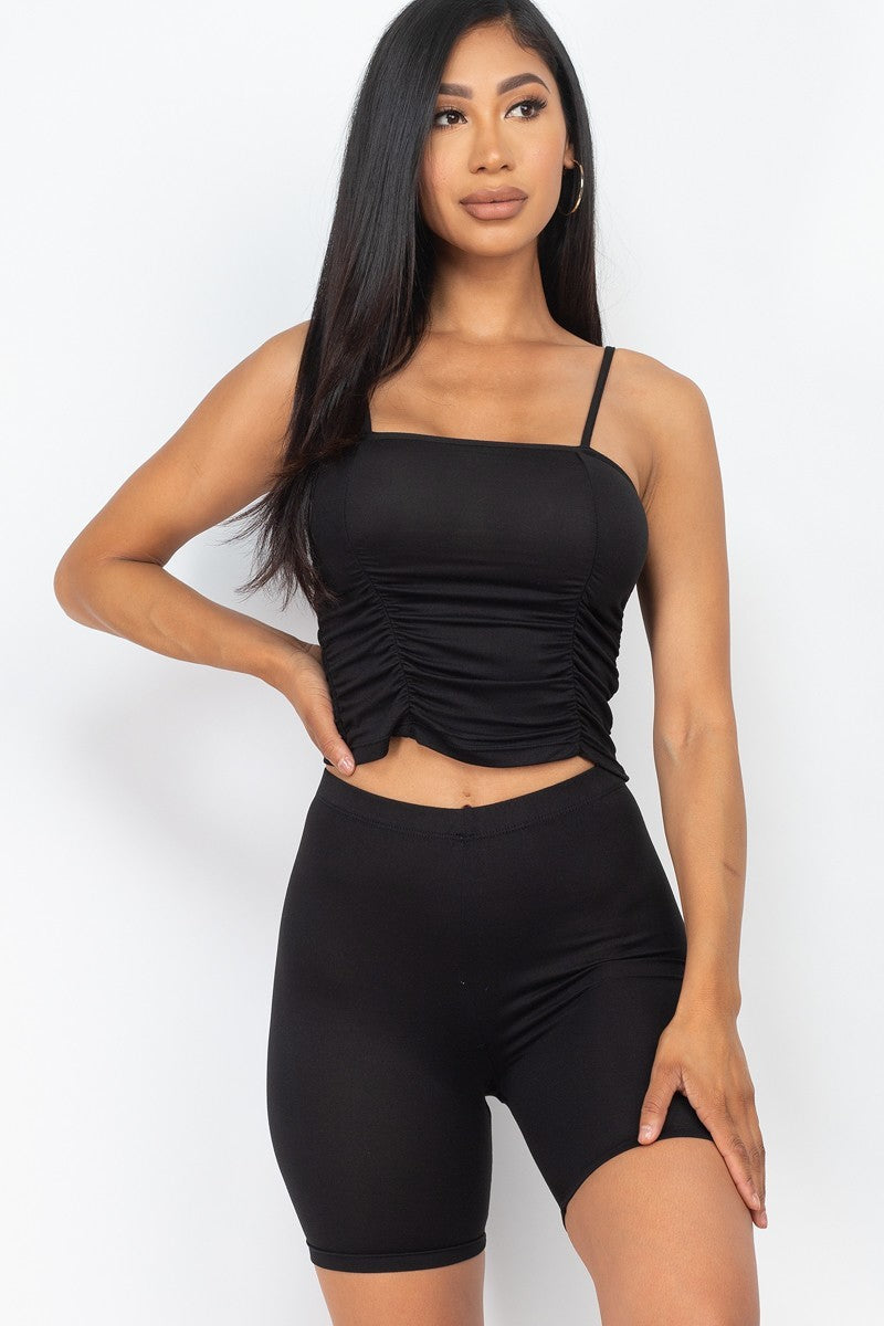 Sleeveless Top And Biker Short sets