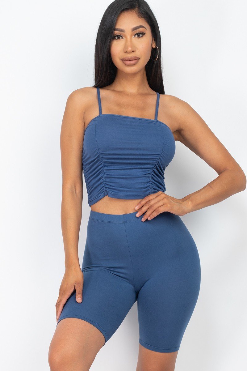 Sleeveless Top And Biker Short sets