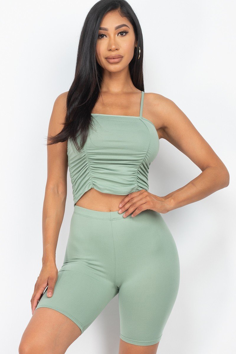 Sleeveless Top And Biker Short sets