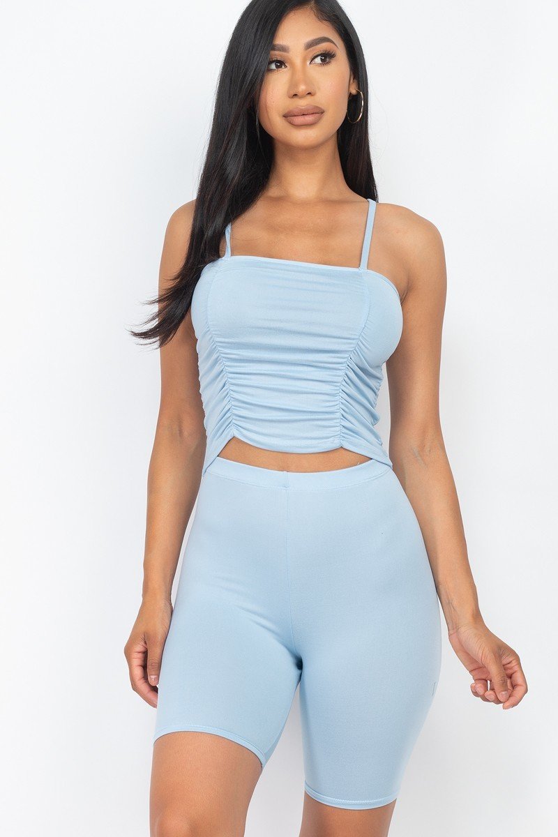 Sleeveless Top And Biker Short sets