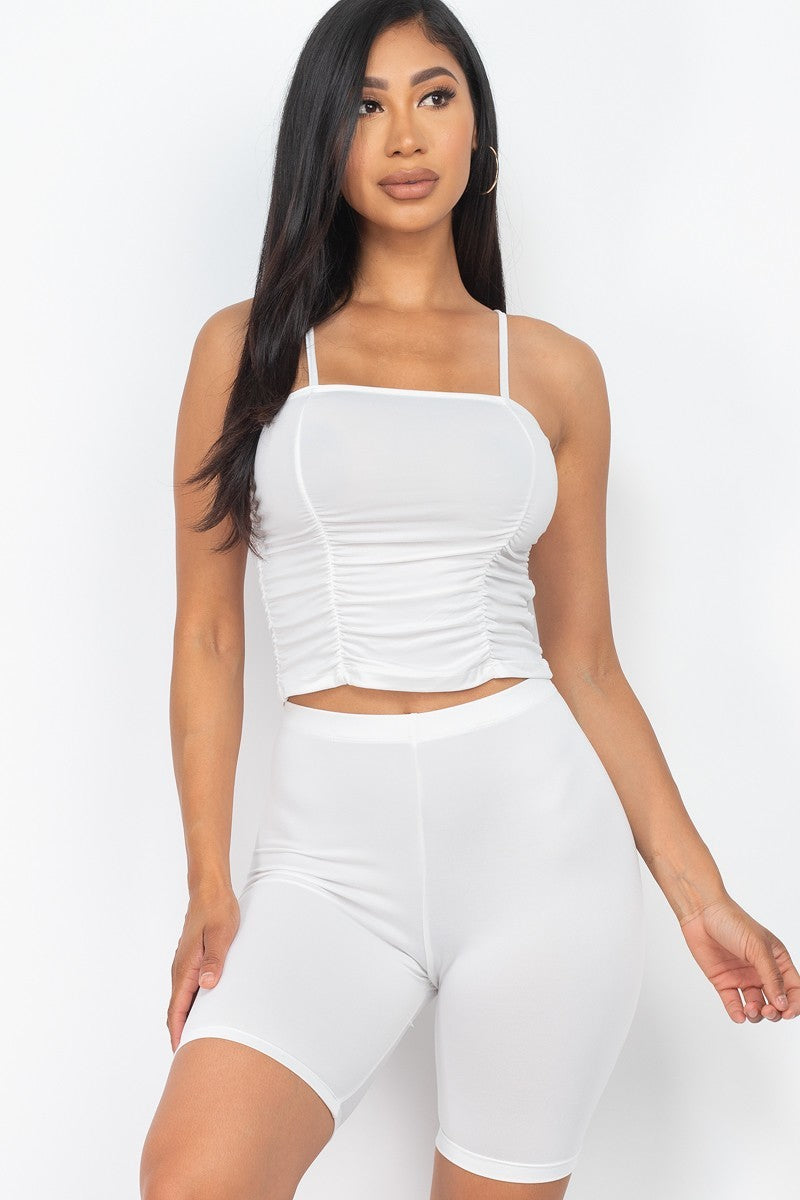 Sleeveless Top And Biker Short sets