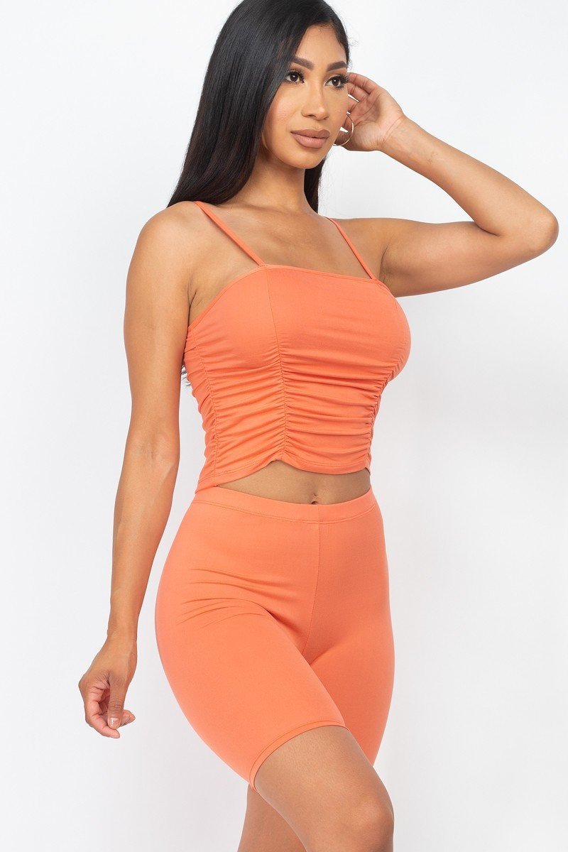 Sleeveless Top And Biker Short sets