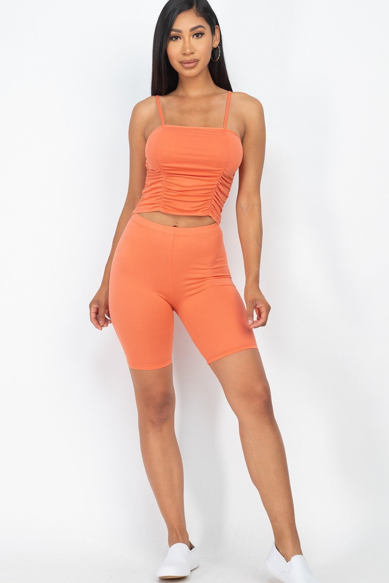 Sleeveless Top And Biker Short sets