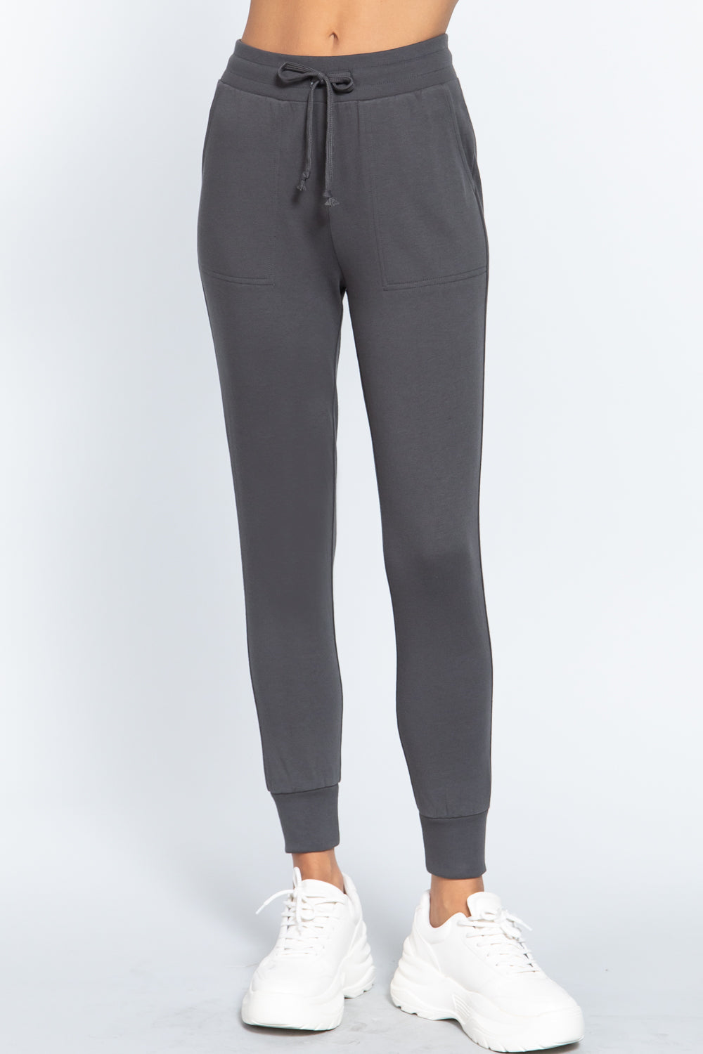 Waist Band Sweatpants With Pockets