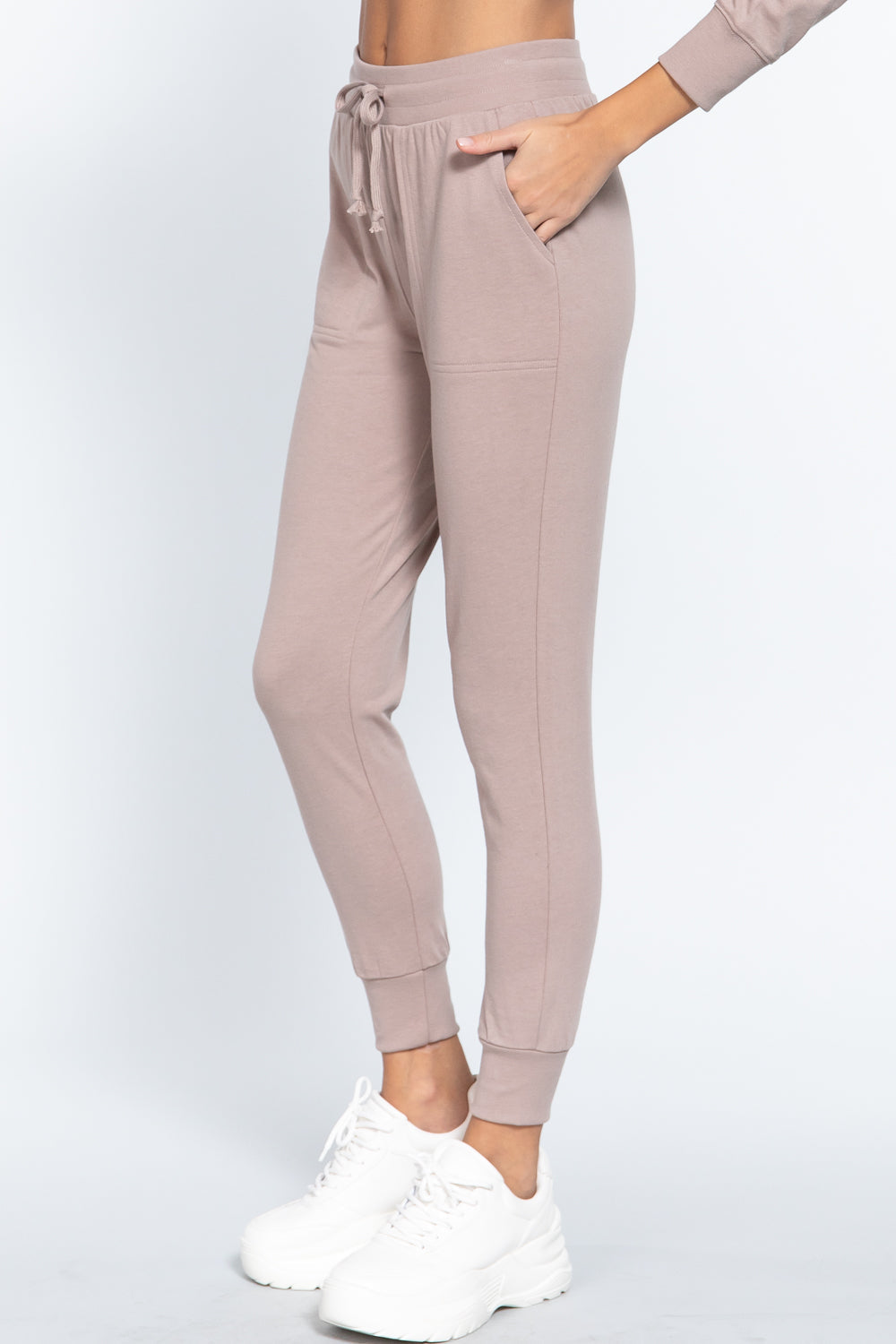 Waist Band Sweatpants With Pockets