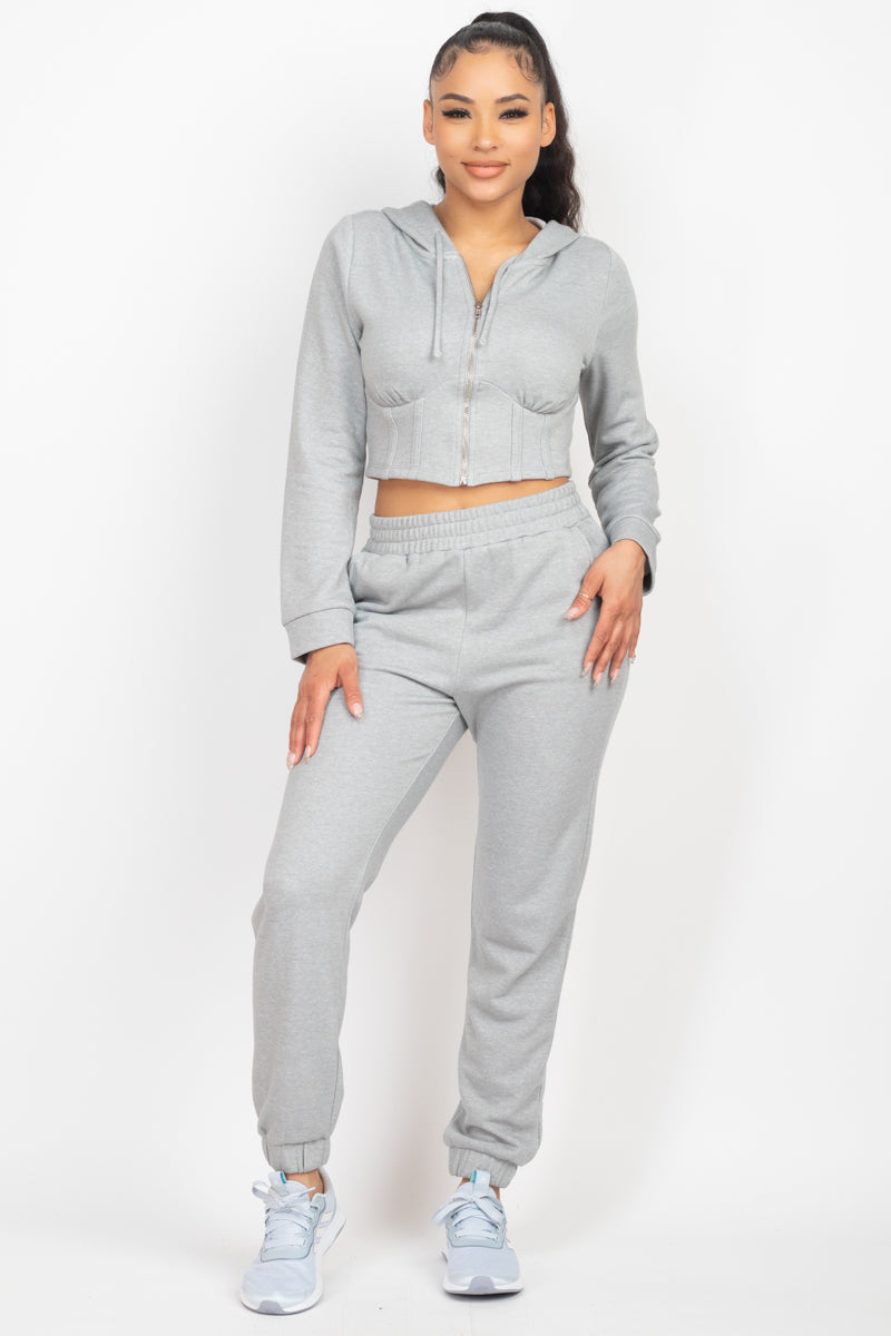 Zip-up Hoodie &amp; Jogger Pants Set