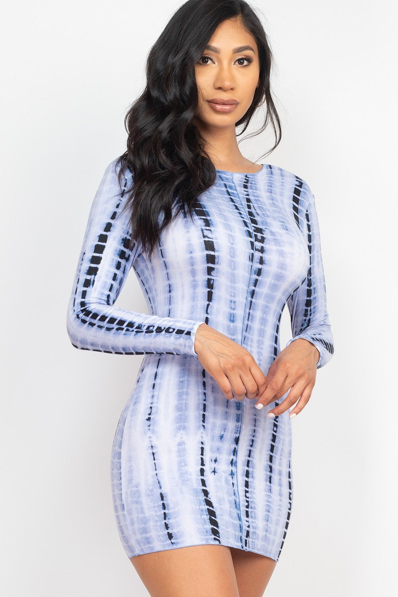 Tie-dye Printed Bodycon Dress