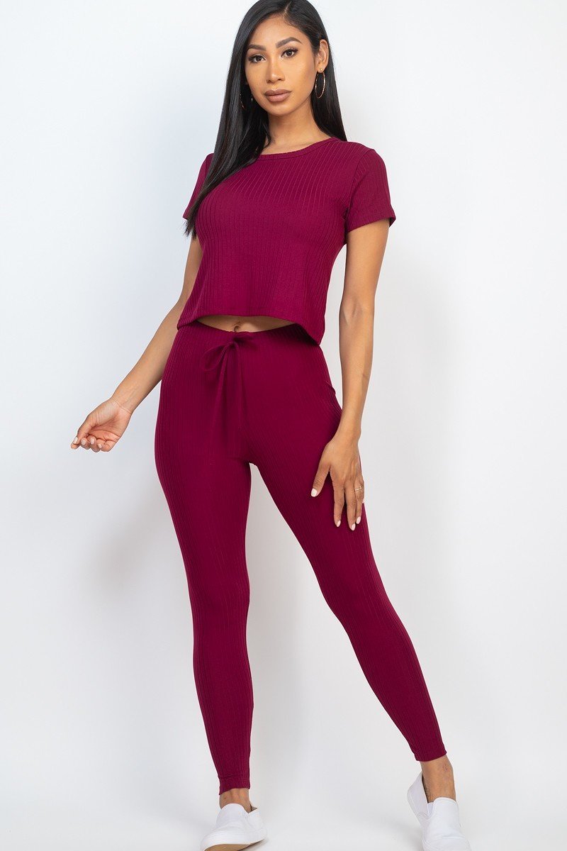 Short Sleeve Top &amp; Leggings Set