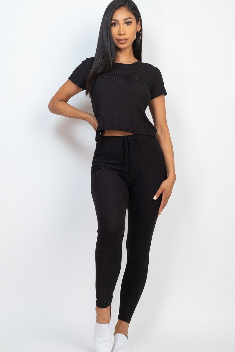 Short Sleeve Top &amp; Leggings Set