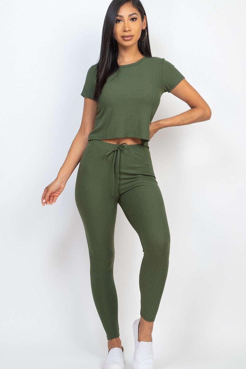 Short Sleeve Top &amp; Leggings Set