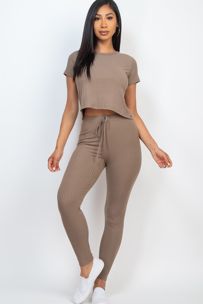 Short Sleeve Top &amp; Leggings Set