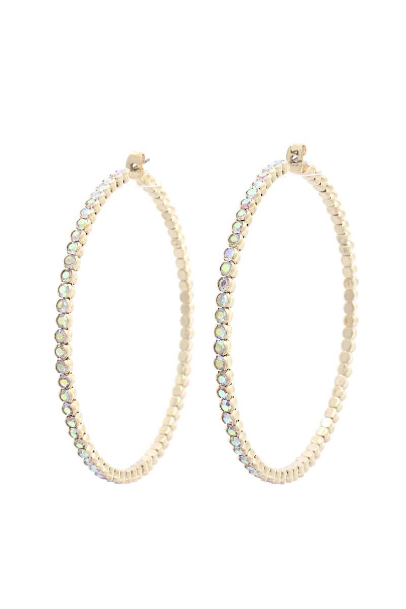 Classic Rhinestone Hoop Earring