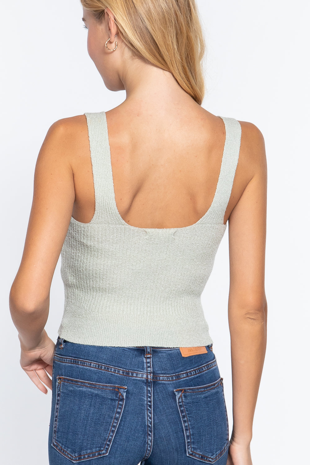 Sleeveless V-neck Sweater Top