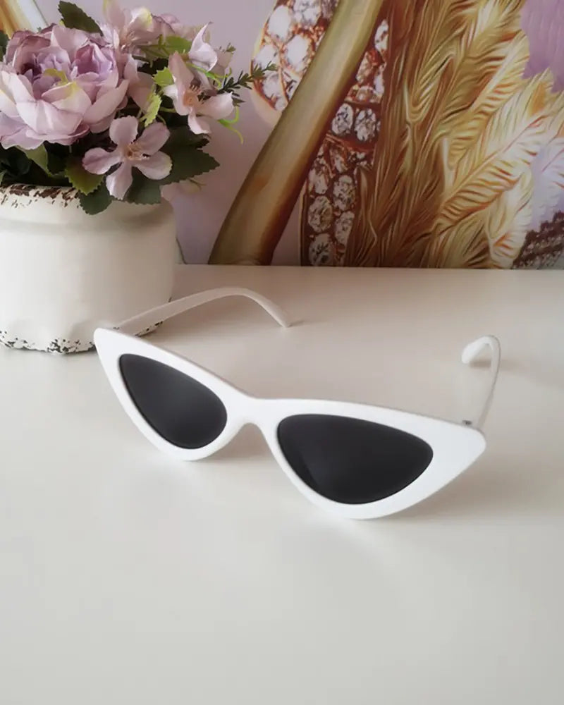 1Pair Retro Cat Eye Frame Sunglasses