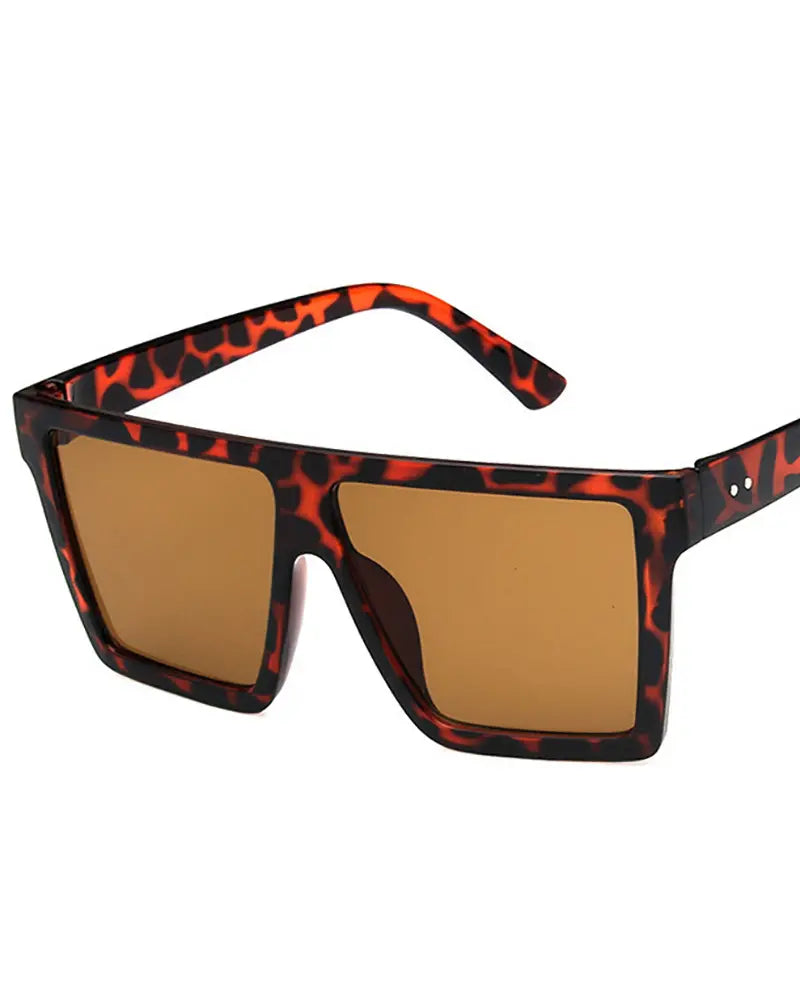 1Pair Square Frame Retro Sunglasses