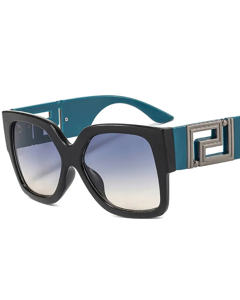 1Pair Hollow Out Square Frame Sunglasses