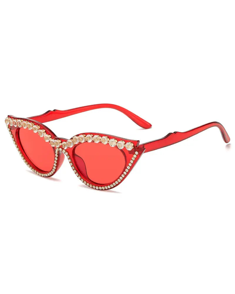 1 Pair Rhinestone Cat Eye Frame Sunglasses