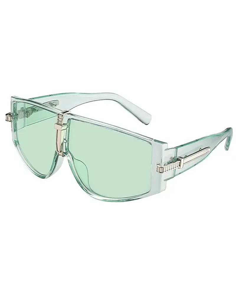 1Pair Flat Top Square Frame Gradient Sunglasses